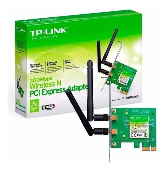 RED WIRELESS PCI EXPRESS TP-LINK TL-WN881ND 300MBPS