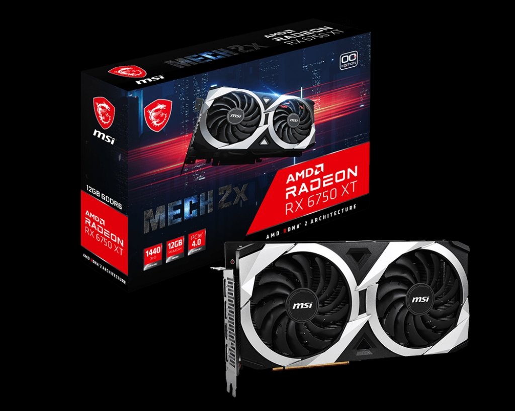 Placa De Video Radeon Msi Rx 6750 Xt Mech 2x 12g Oc